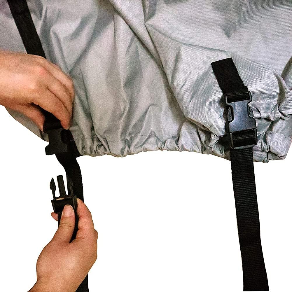 Telo copribarca, Tenda da Esterno, Resistente al Sole, in Poliestere 600d, di qualità Marina, trasportabile, Antiurto e antistrappo, Protezione per Esterni in Tutte Le Condizioni a