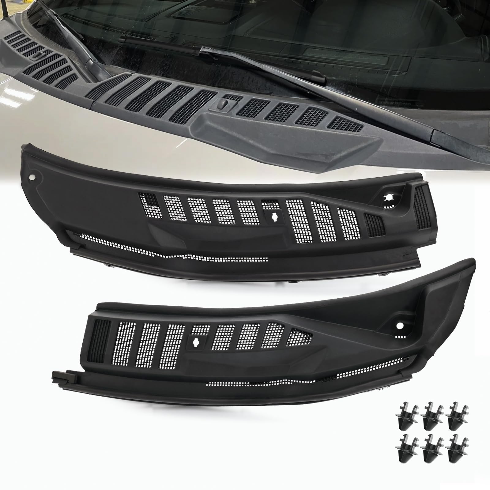 Windshield Wiper Cowl Cover Panel Grille for 2017-2022 Ford F250 F350 F450