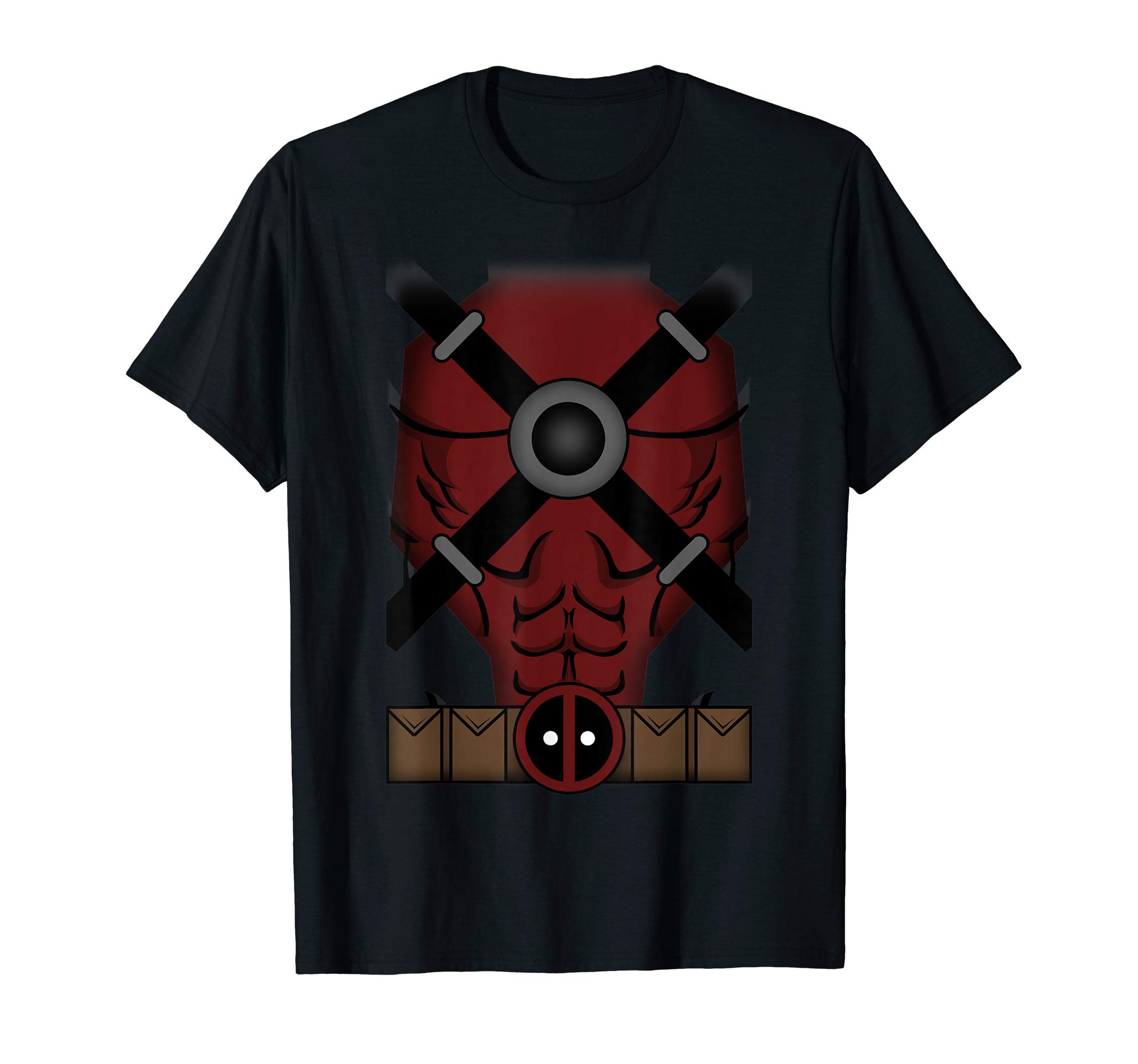 MarvelDeadpool Cross Sash Chest & Belt Costume Halloween T-ShirtOEKO-TEX STANDARD 100
