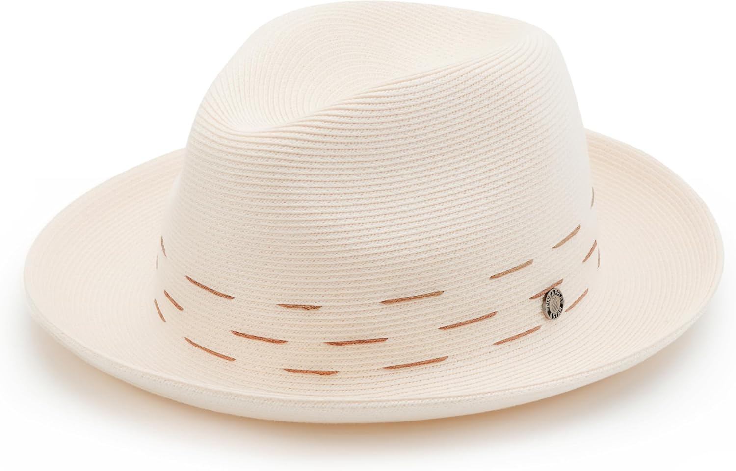 Pineapple&Star Genoa Fedora Bucket Sun Straw Beach Hat Fine Braid UPF50+ Unisex