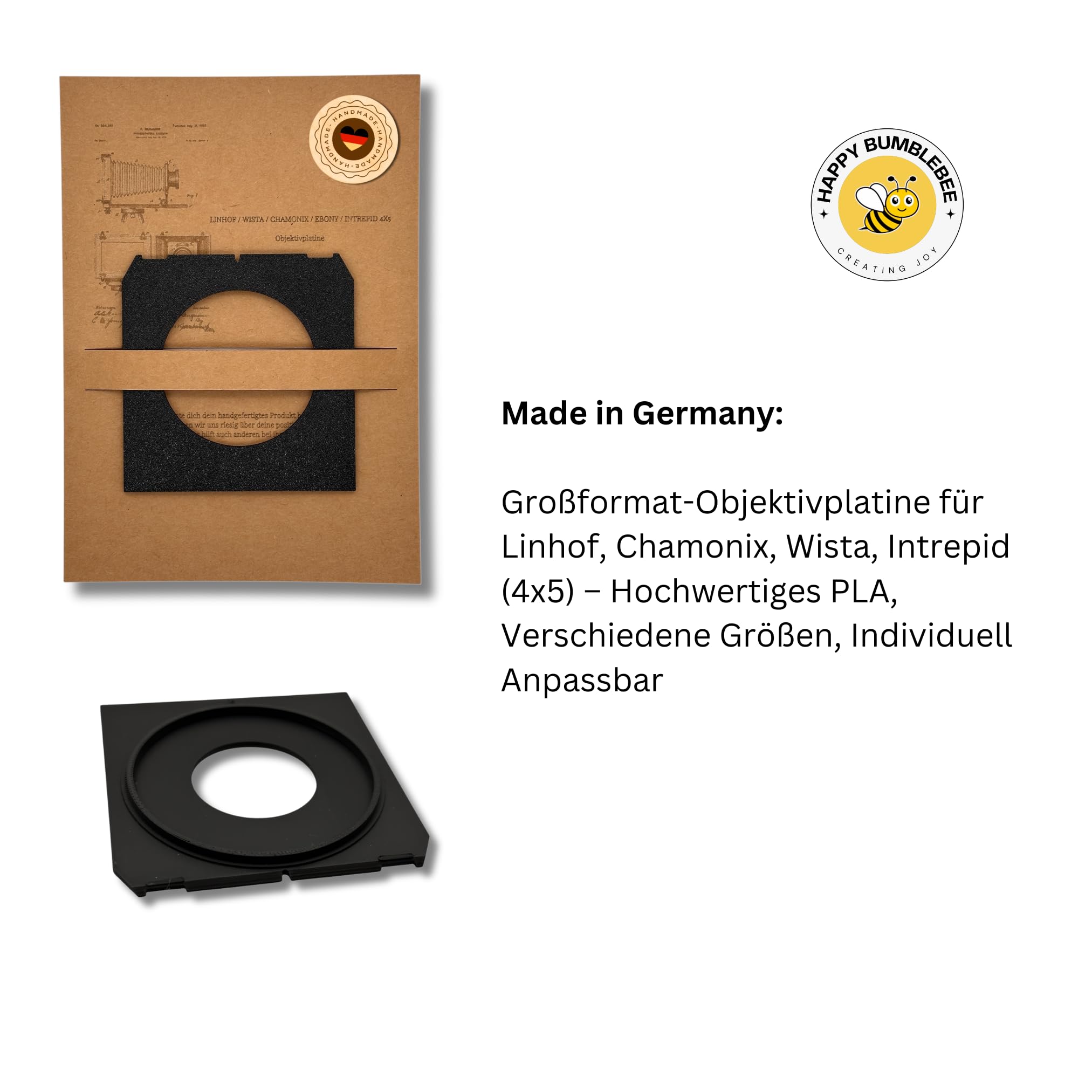 Scheda di grandi dimensioni per Linhof, Wista ecc Compur Copal #00#0#1#2#3 (00)