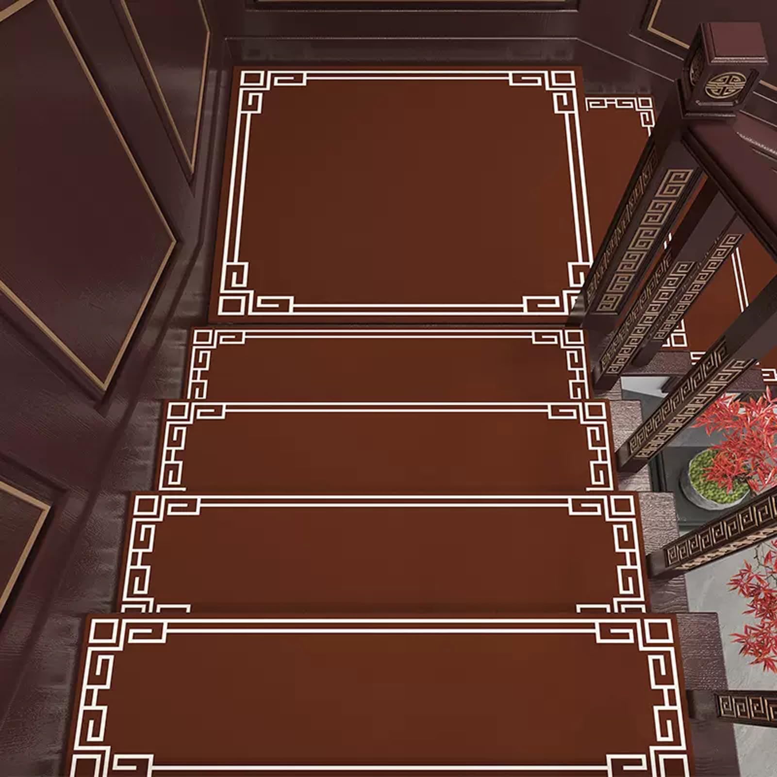 Alfombrillas para escaleras autoadhesivas de 26x80 cm en juego de 5 unidades