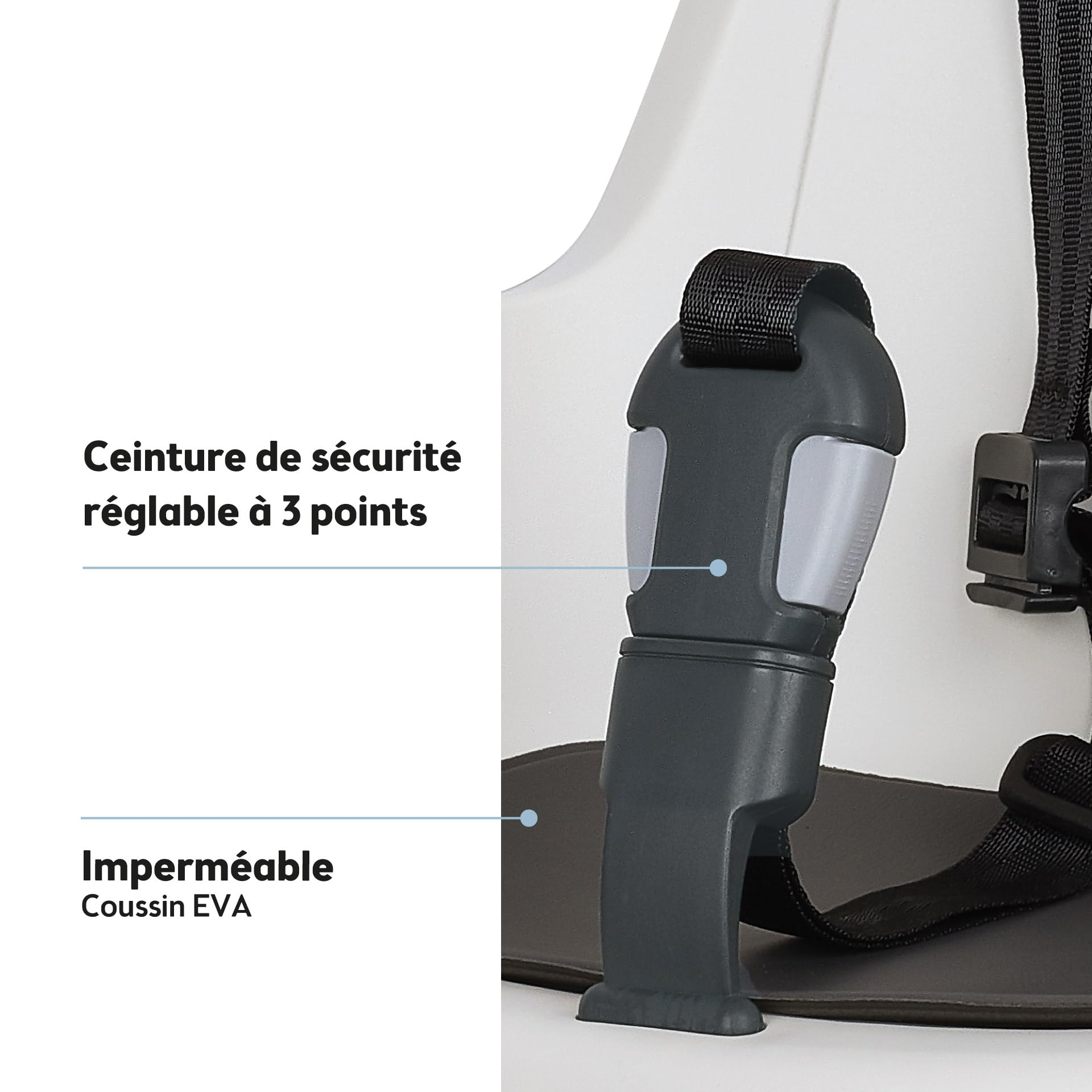 BOBIKE Go Mini Siège Vélo Avant pour Bébés et Tout-Petits pour Tube de Direction – Sûr, Réglable, Confortable et Élégant pour Bébés de 9 Mois à 3 Ans, Jusqu’à 15kg