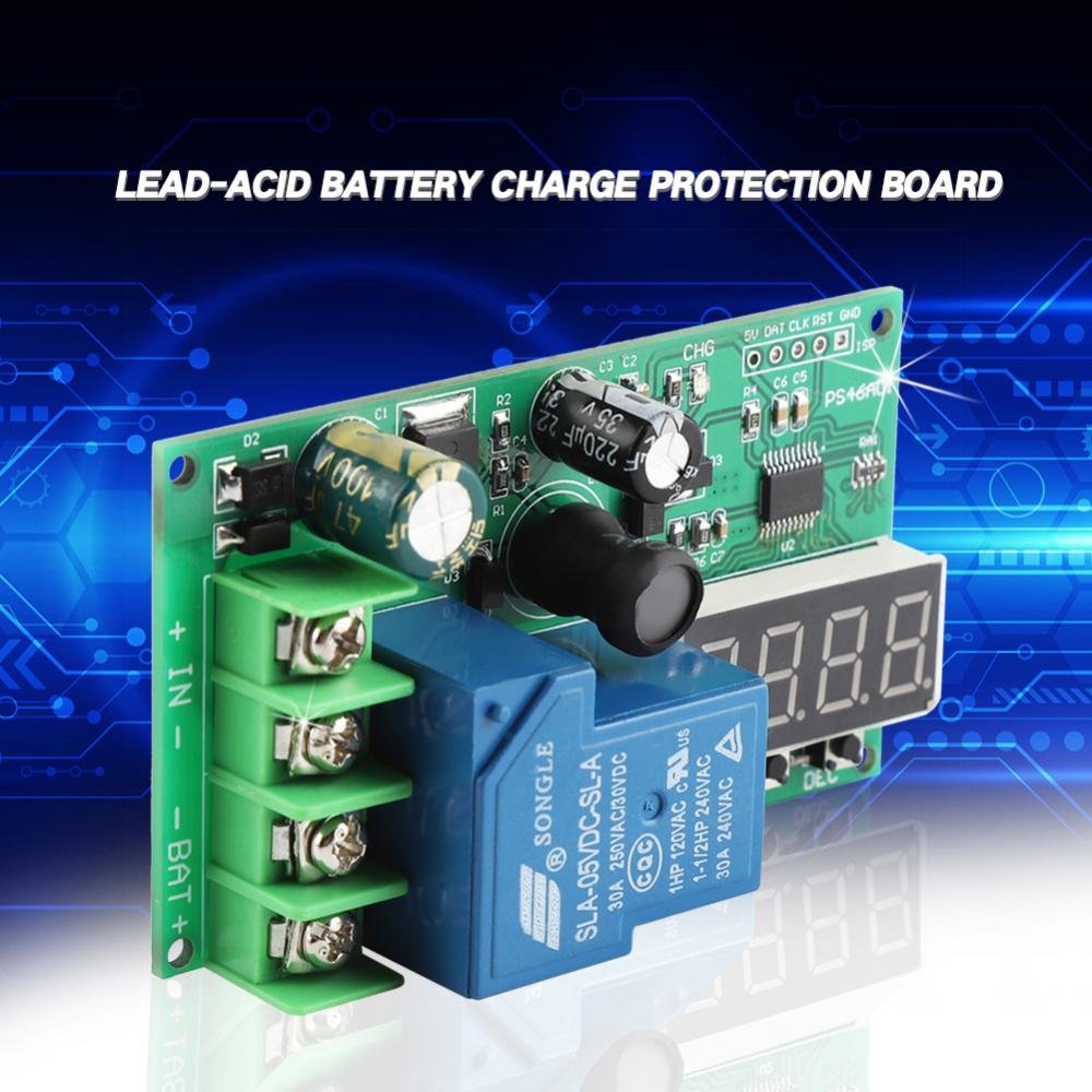 Accumeter DC 12 V 24 V 36 V 48 V 60 V 72 V 84 V met alarm, instelling voor en sleutelschakelaar, spanningsindicator voor loodzuur en batterij-indicator (groen
