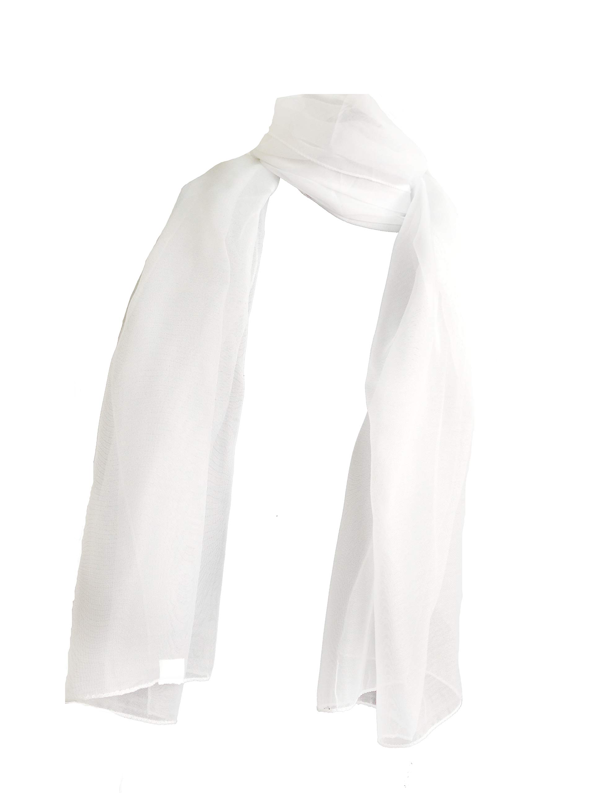 Pamper Yourself Now Women's Cream Plain Chiffon Style Scarf Thin Pretty Scarf Great For Any Outfit Lovely Gift