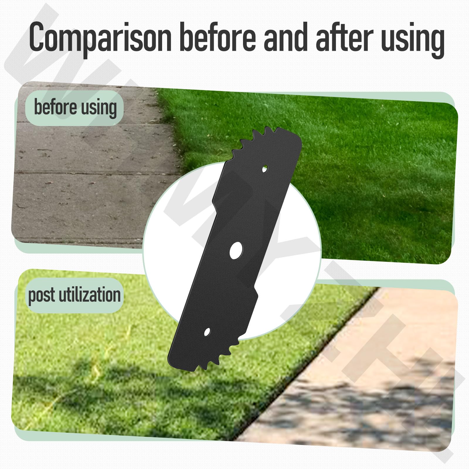 Paquete de 6 cuchillas de repuesto EB-007 de 7-1/2 pulgadas Edge Hog Heavy compatibles con Black Decker LE750 LE710 LE760FF LE760/Craftsman CMEED400 - Cuchillas de repuesto para