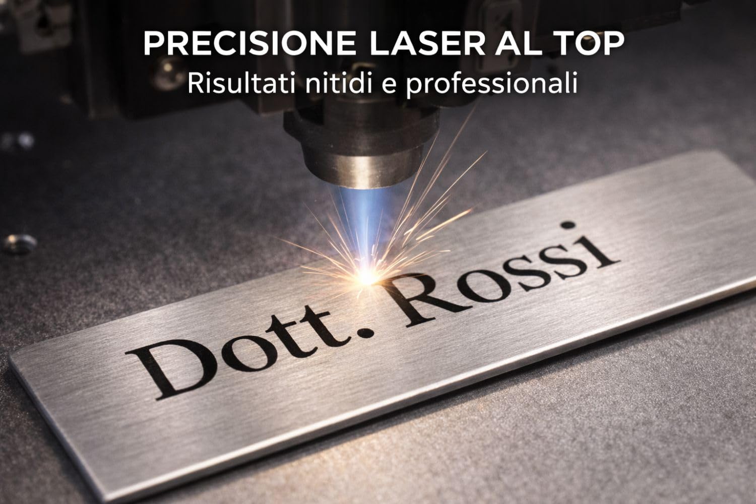 Gruppo Veneziano - Targhetta personalizzata - targhetta incisa personalizzata autoadesiva - targhetta 10 x 2,5 cm ideale per fuoriporta e cassetta delle lettere personalizzabile