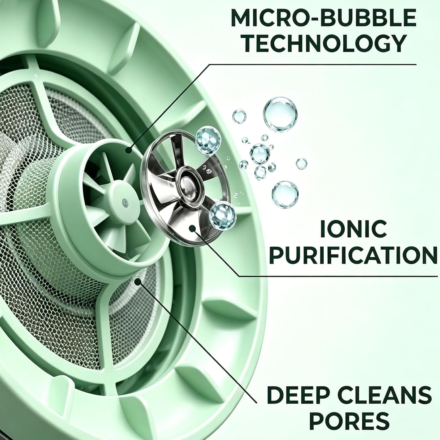 Fruit and Vegetable Washing Machine, Portable USB Wireless Food Purifier Cleaner, 3-Minute Deep Clean for Fruits, Vegetables, Rice, Meat, Seafood, Household Produce Purification Device (Green)