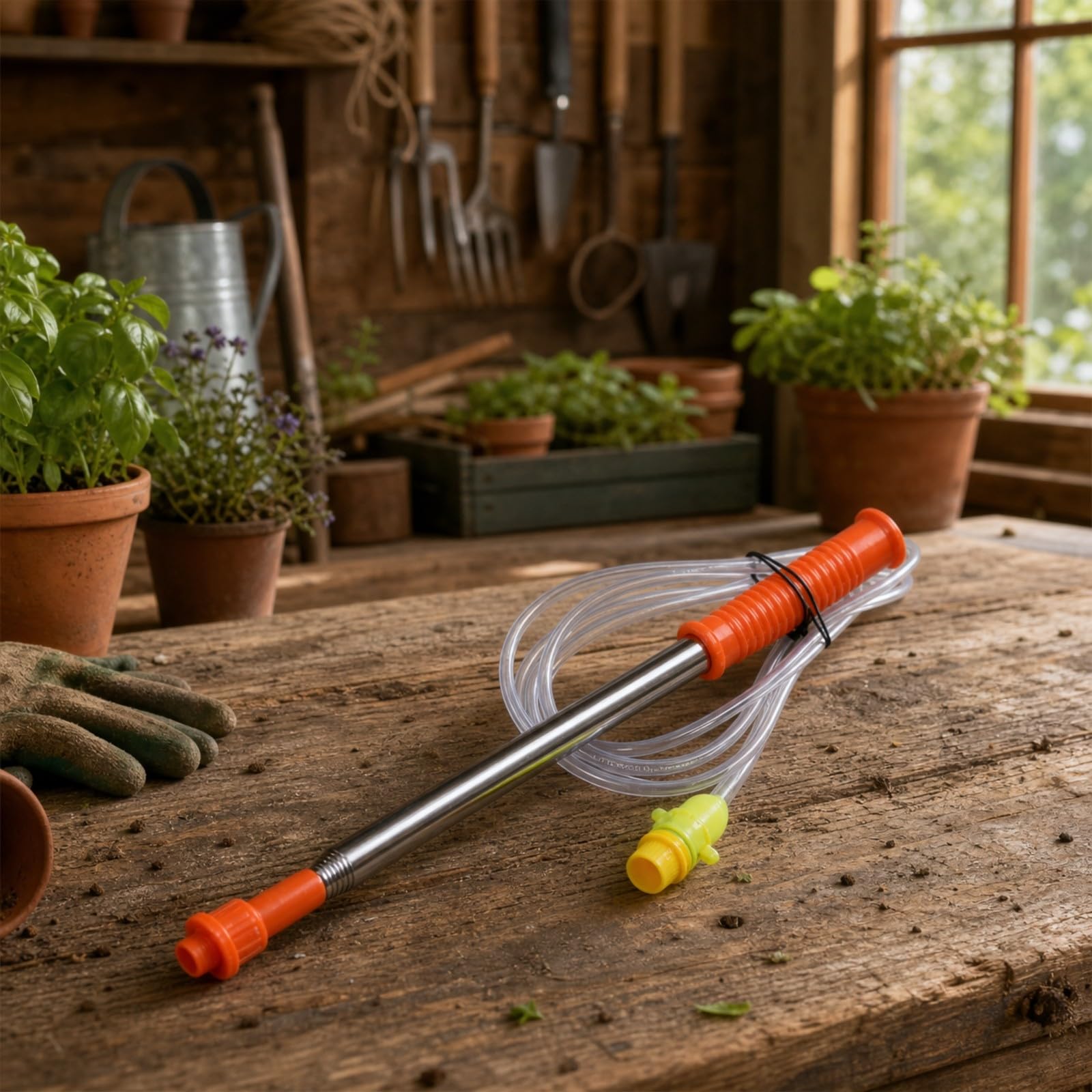 KESOTO Asta di Prolunga per Spruzzatore In Acciaio Inox, Asta Telescopica per Spruzzatore Elettrico, Resistente, Giardino, Pulizia, Agricoltori, 3.6M