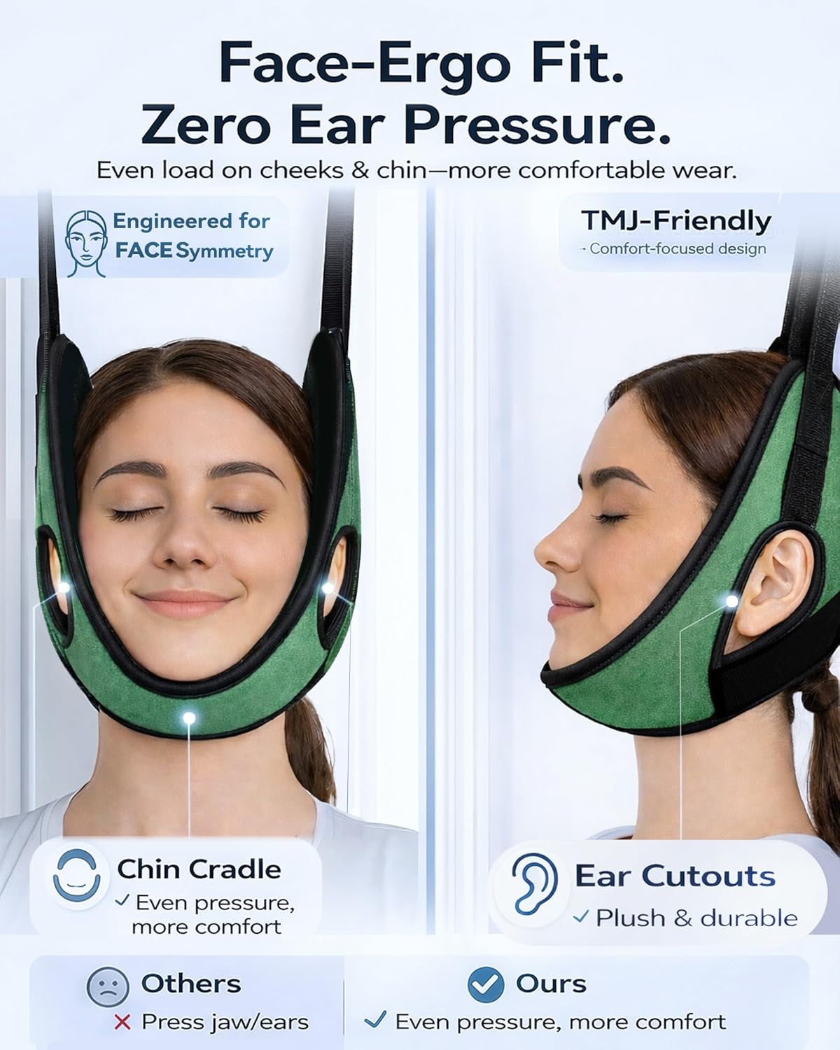 Upgraded Over-the-Door Cervical Neck Traction Device – Portable Adjustable Neck Stretcher for Neck Pain Relief, Spine Alignment & Posture Correction, Home Physical Therapy Kit, 330 lbs Support(Green)