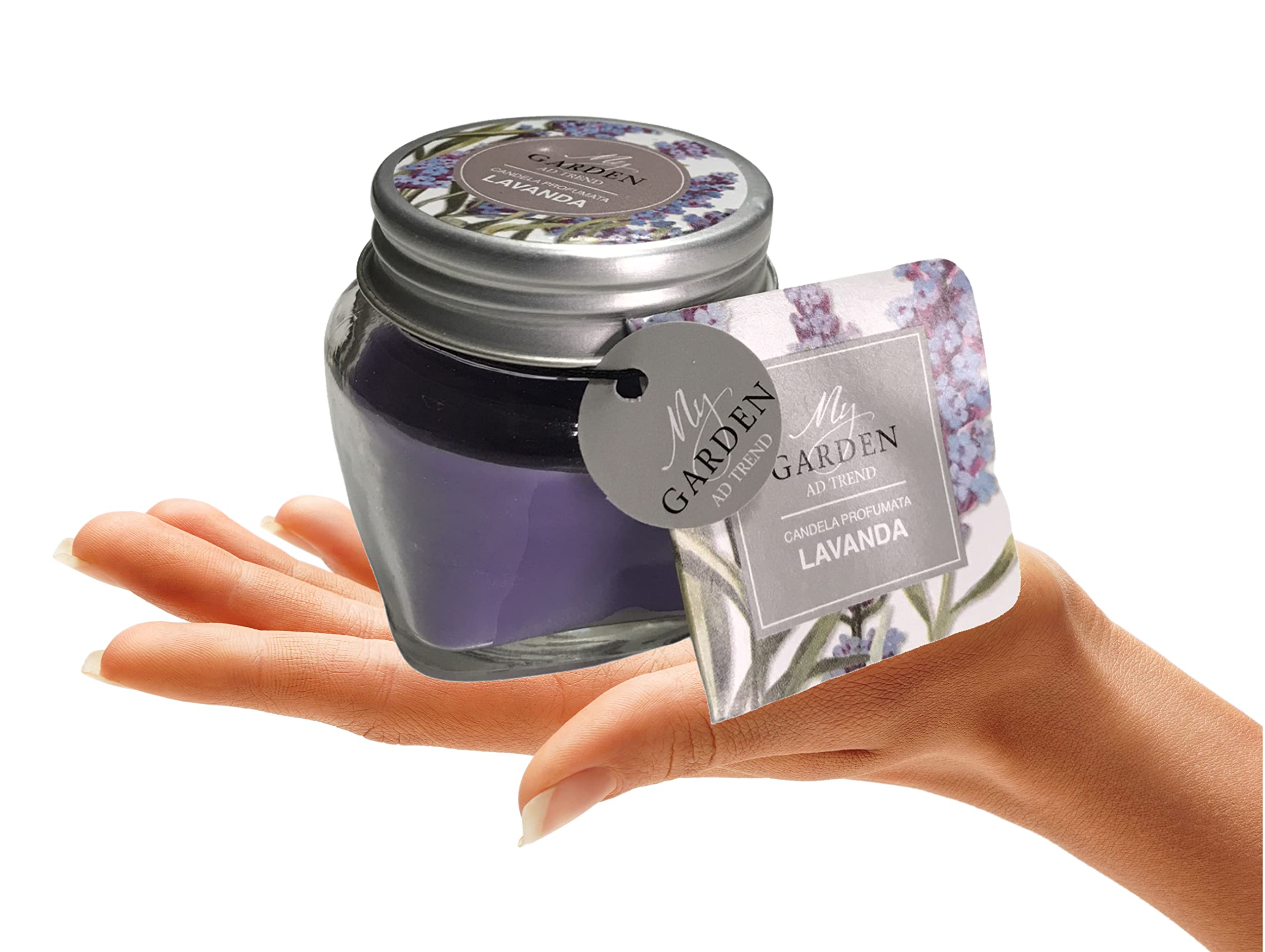 regalami.shop set 24 candele profumate cm.5,5x5 con 24 scatole regalo limone tè verde rosa lavanda ortensia talco