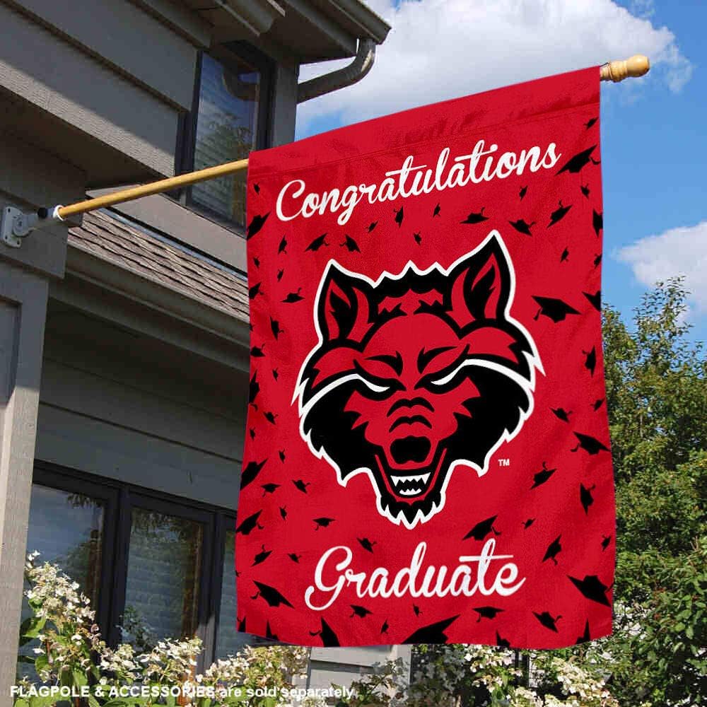 Arkansas State Red Wolves College Graduation Gift Banner Flag - Image 2