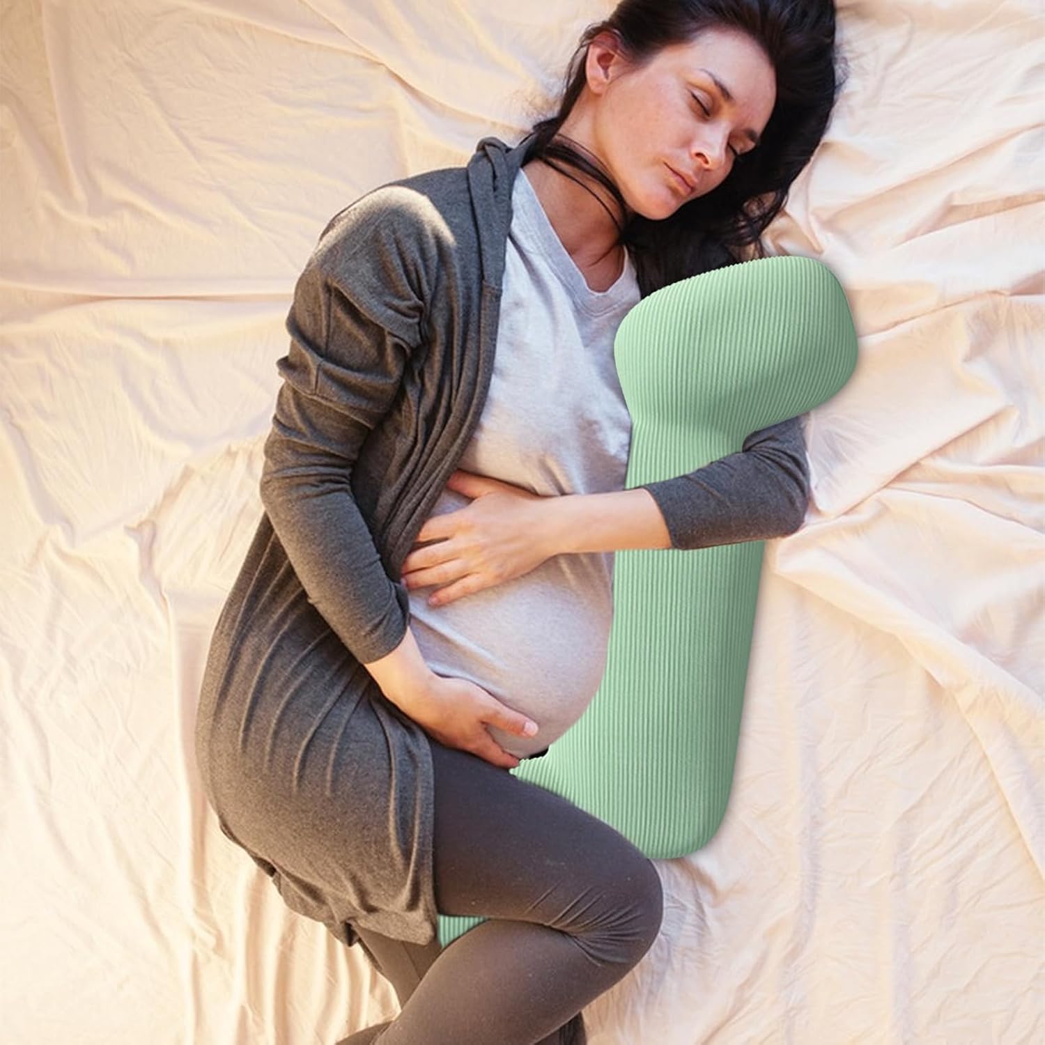 Body Pillow for Adults - Seahorses Shape Side Sleepers, Firm Supportive Bedding, Long Full Body Insert | Side Sleepers Resting Relaxing Sleeping for Sleeper Resting Relaxing Sleeping