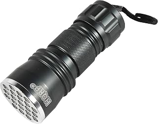 HQRP 390 nM 21 LED Flashlight Blacklight for Document and Forgery Analysis, Currency and Bill Verification, Gemstone and Mineral Inspection, etc.