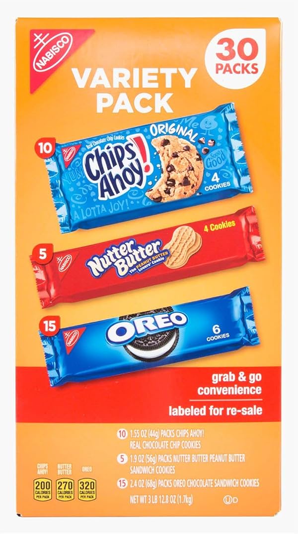 NABISCO Paquete Variado de Galletas (30 pzas.) Peso neto 61 onzas (Paquete de 1)