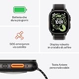 Apple Watch Ultra 3 GPS + Cellular, Cassa 49 mm in titanio nero con Cinturino Ocean nero - 2