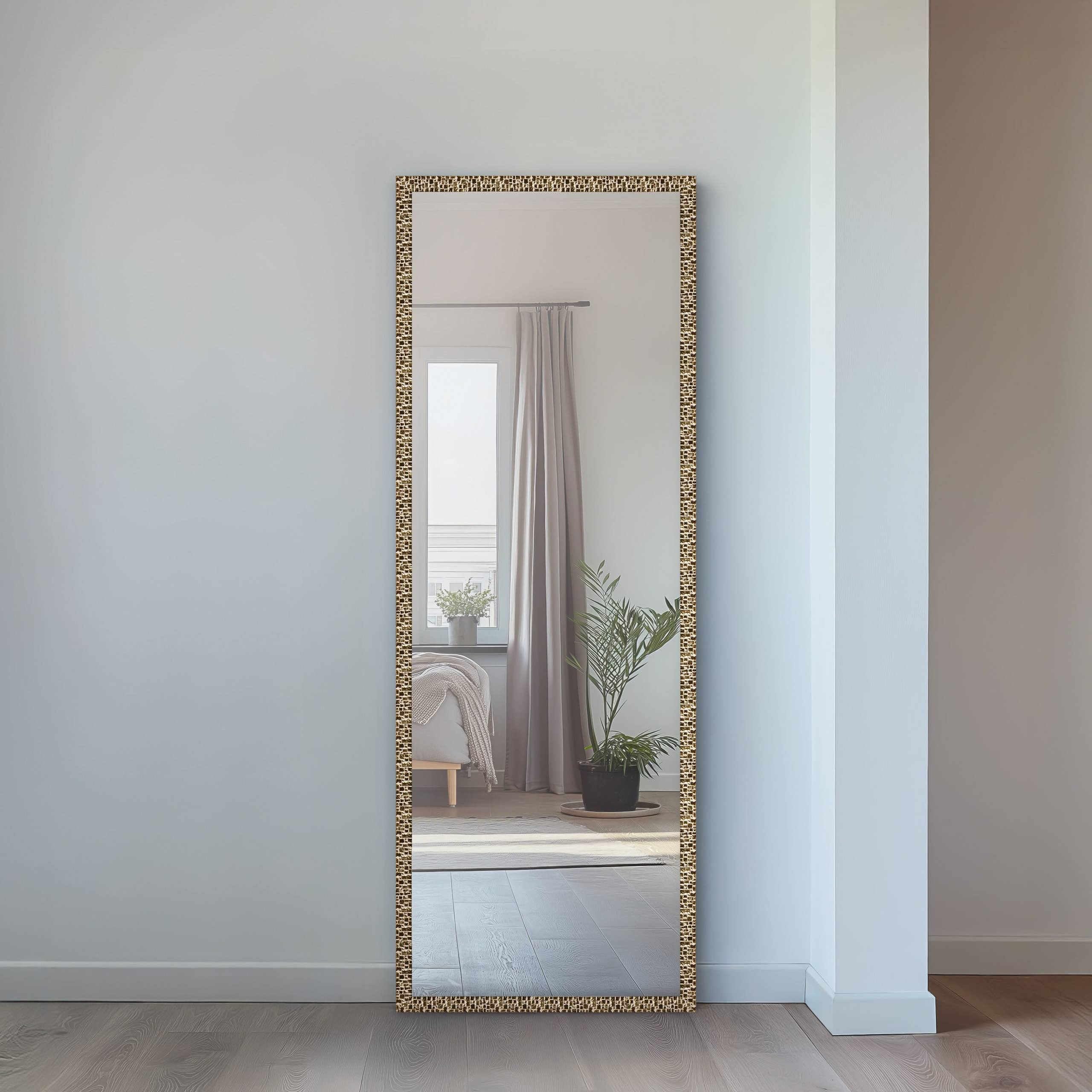 Nielsen Florentina Mosaic Wall Mirror With Hanging Set Gold Size 50 X 150Cm