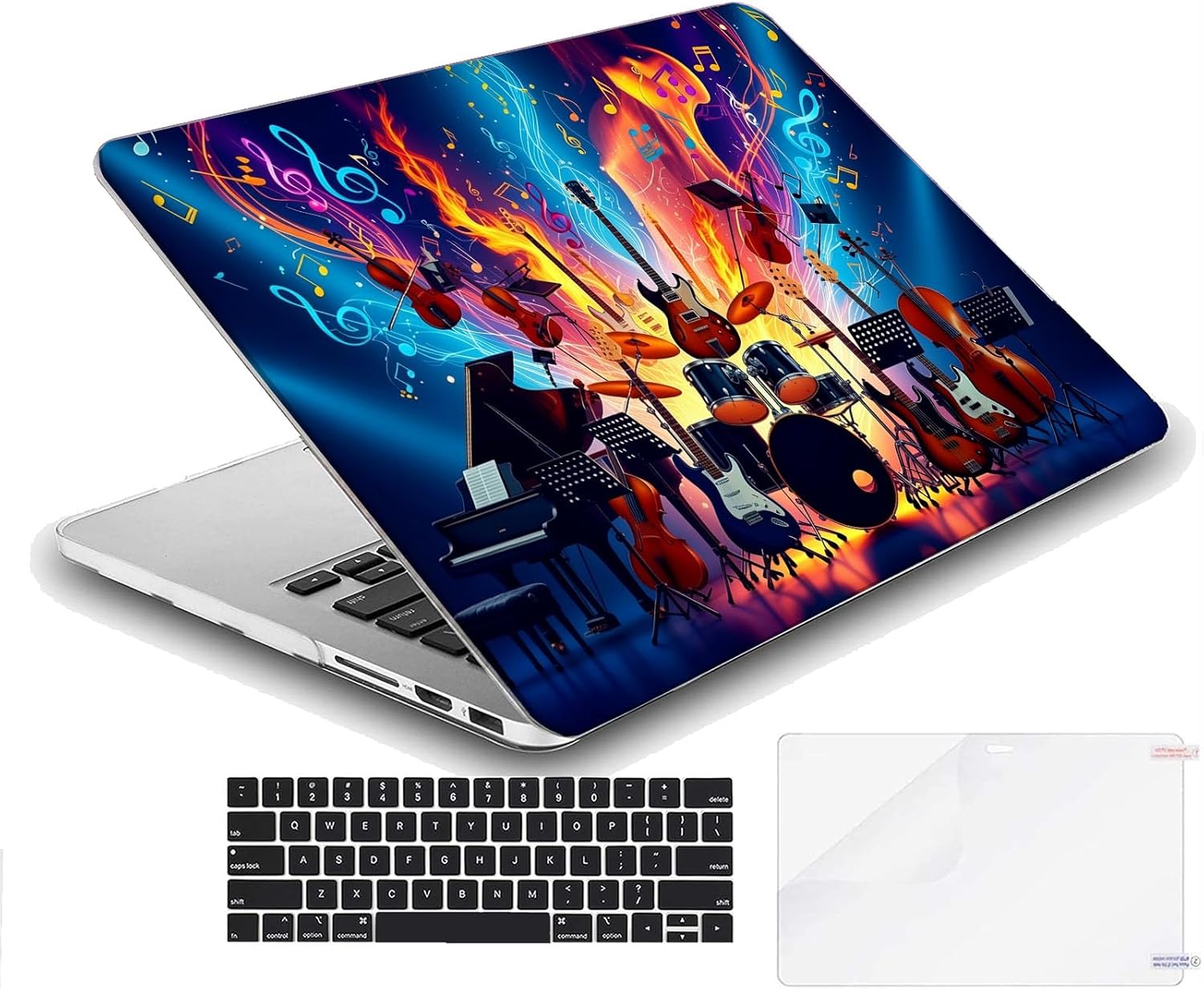 Compatible with MacBook Neo 13-inch, Hard Shell Case with Keyboard Cover and Screen Protector (A3404 A18 Pro chip, 2026 Release) - Music Instrument MC23807