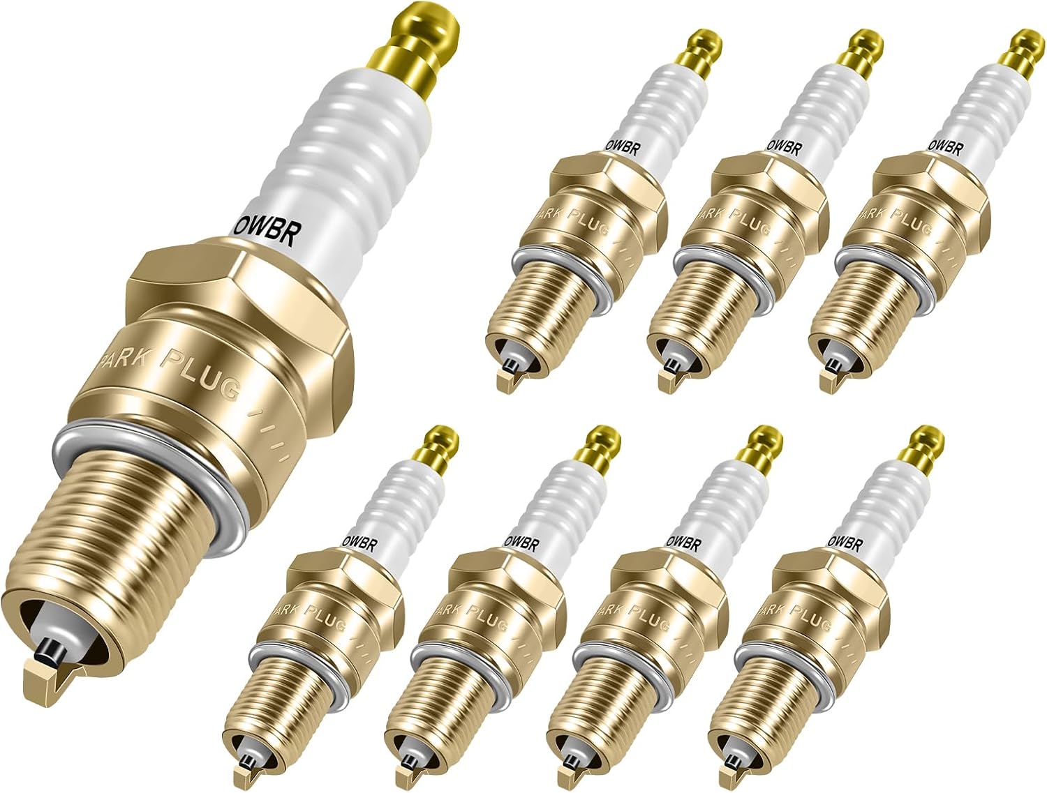 7131 BPR6ES Spark Plugs 8 Pack Compatible with Honda for Civic for Nissan for Pathfinder for Eclipse for Galant for Corona for Discovery for Jetta