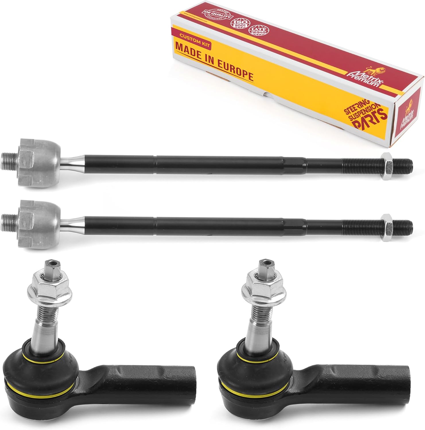 Metrix Premium Chassis Parts - 4 PC Inner & Outer Tie Rod End Kit Fits 2019-2022 Ram 1500 Classic, 2013-2018 Ram 1500, Replacement EV800958, ES801123, Made in Europe