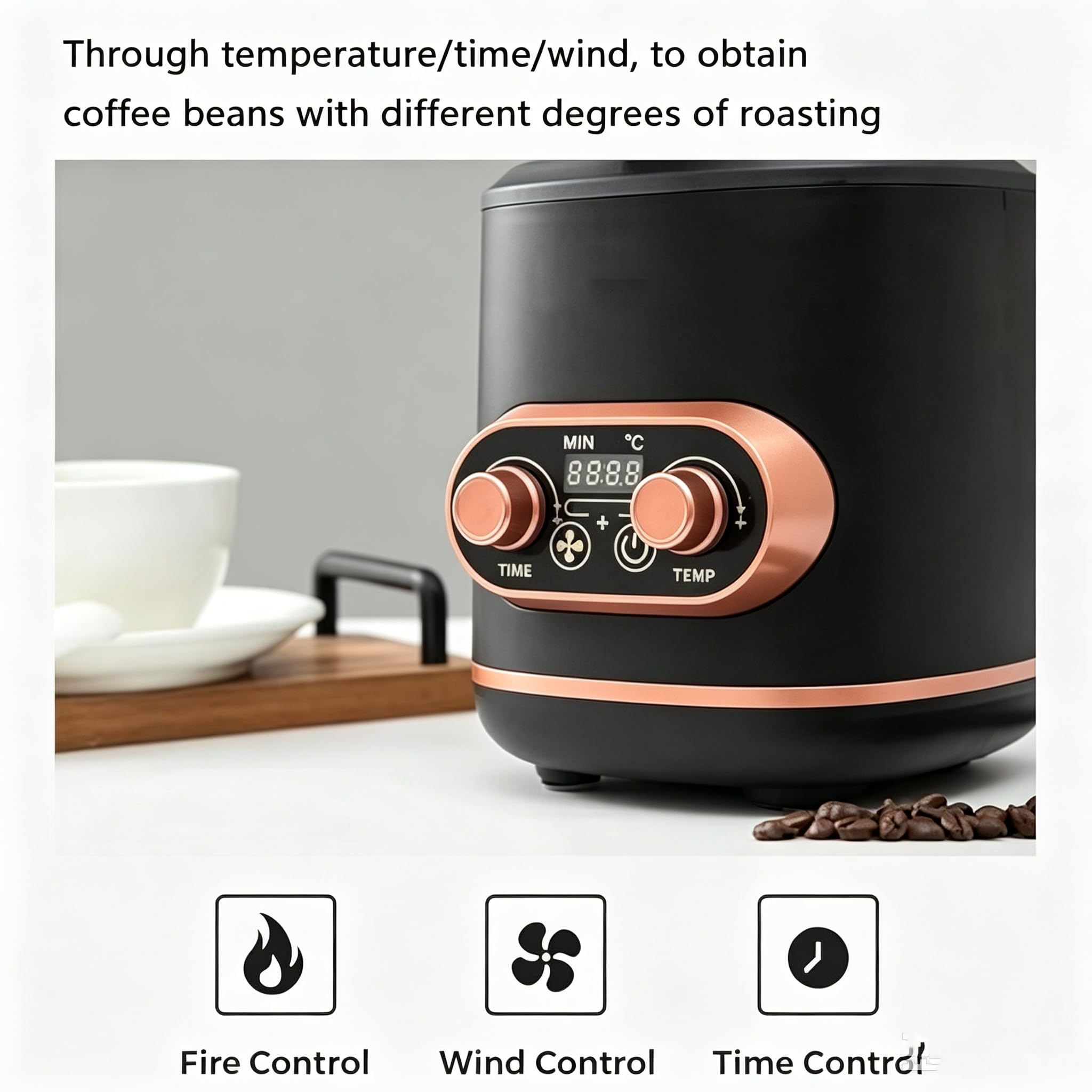 Maszyna Do Palenia Kawy 2400 W, 300 G Palarnie Kawy Na Gorące Powietrze