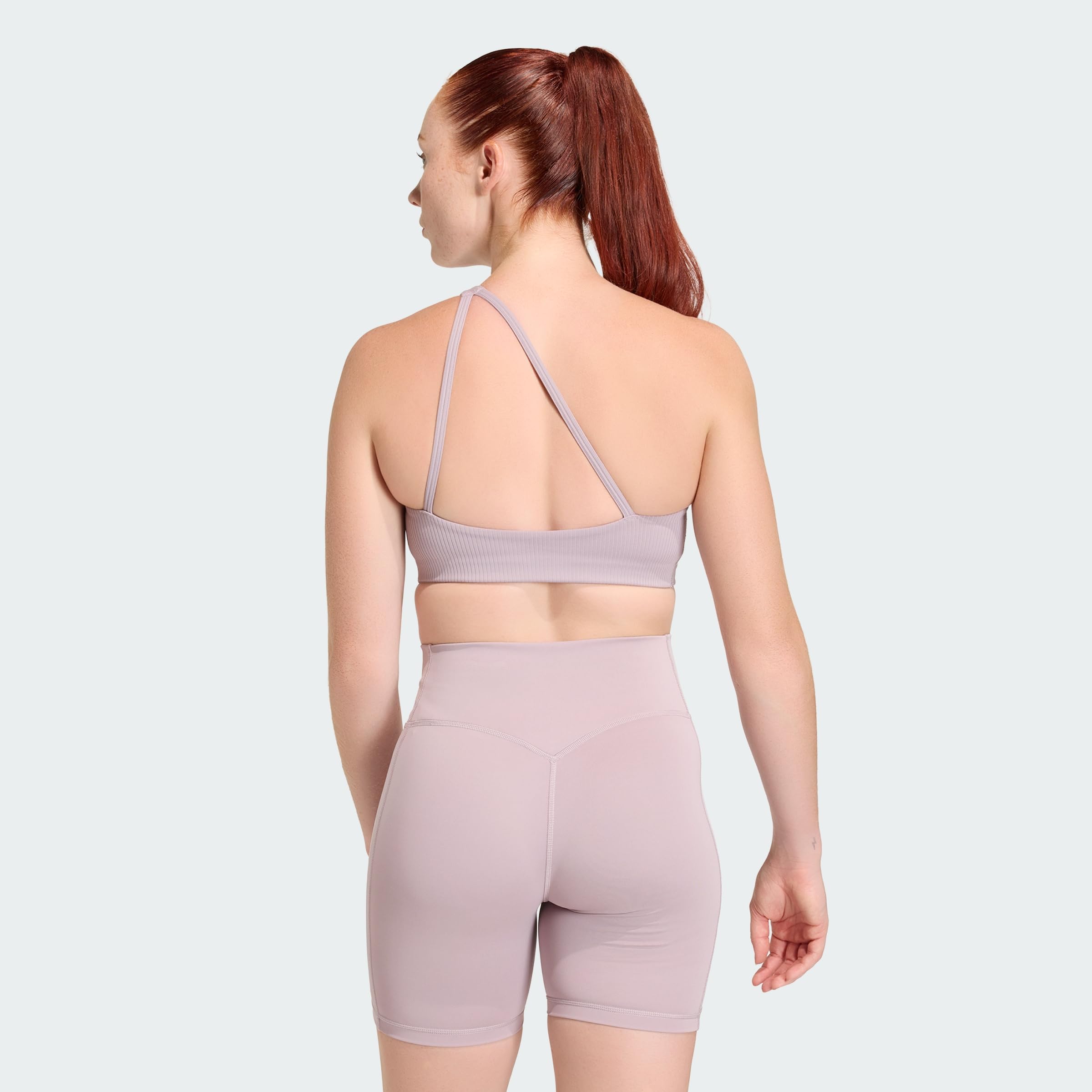 adidas Women's Optime Workout Rib One-Shoulder-BH mit leichtem Halt