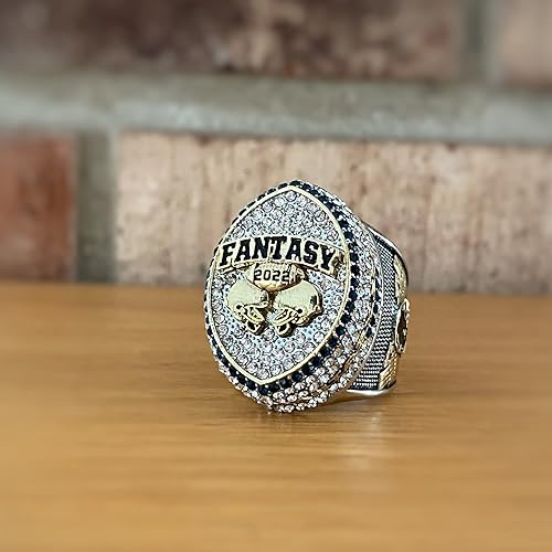 Miniatura 8 de Anillo de trofeo del campeonato de fútbol de fantasía masiva 2022  Premio chapado en oro y plata para el ganador de la Liga de Fútbol Fantasía