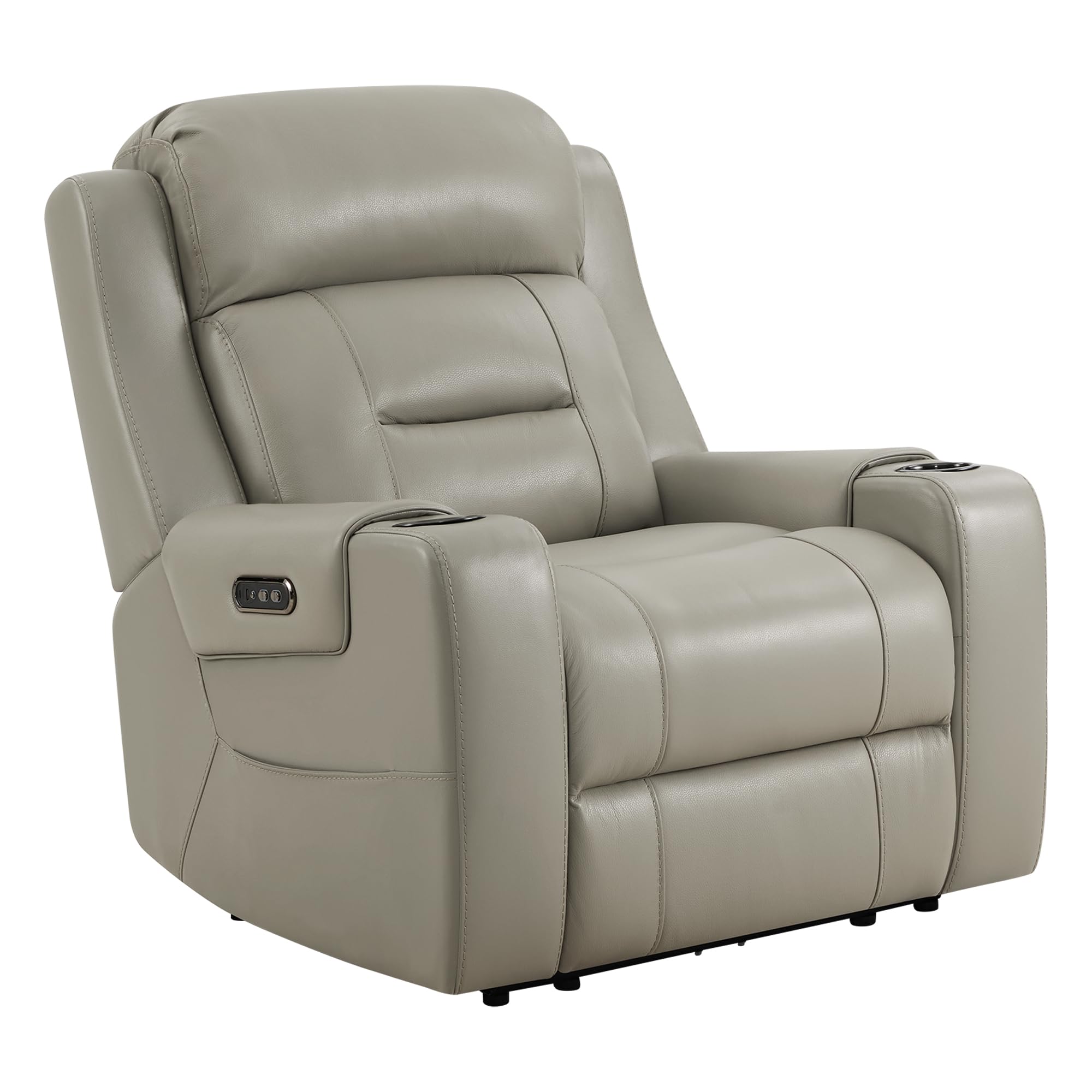 Watson & Whitely Oversized Genuine Leather Power Recliner