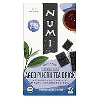 Vista 1 de Numi - Té orgánico Pu-erh añejo, 2,2 onzas (paquete de 1), ladrillo de té negro