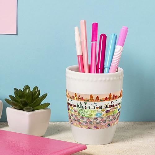 Miniatura 7 de allydrew Elegante caja de cinta washi de lámina dorada para artes y manualidades, álbumes de recortes, papelería, diario (12 rollos), festival rosa