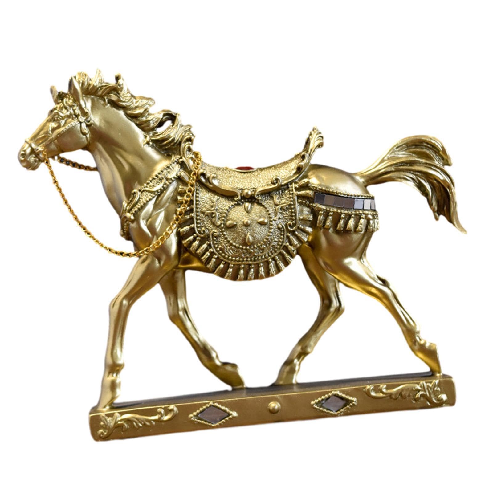 TWISAXC Horse Figurine Miniature Sculpture Collectible Unique Decor Vintage Living Room And Office Spaces Horse Statue Has Realistic Details And Simple And Unique, Style A