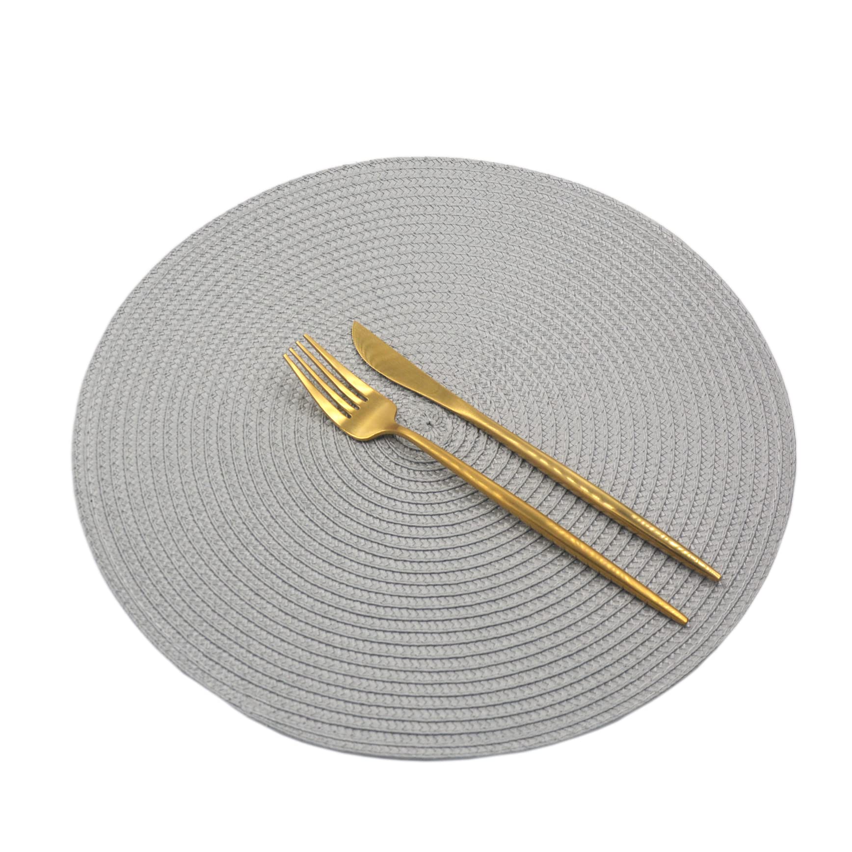 Décoration de Table, Sets de Table, Set de Table tissé pour la Cuisine, Rond en Plastique tissé de 35 cm, Lot de 4