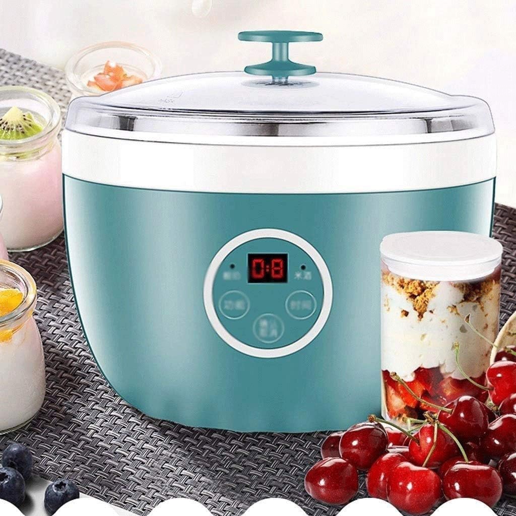 Yogurt Machine, Stainless Steel Liner, Ideal for Organic, Sweetened, Flavored, Sugar-free or Sugar-free Foods for Babies, Children, Parfait