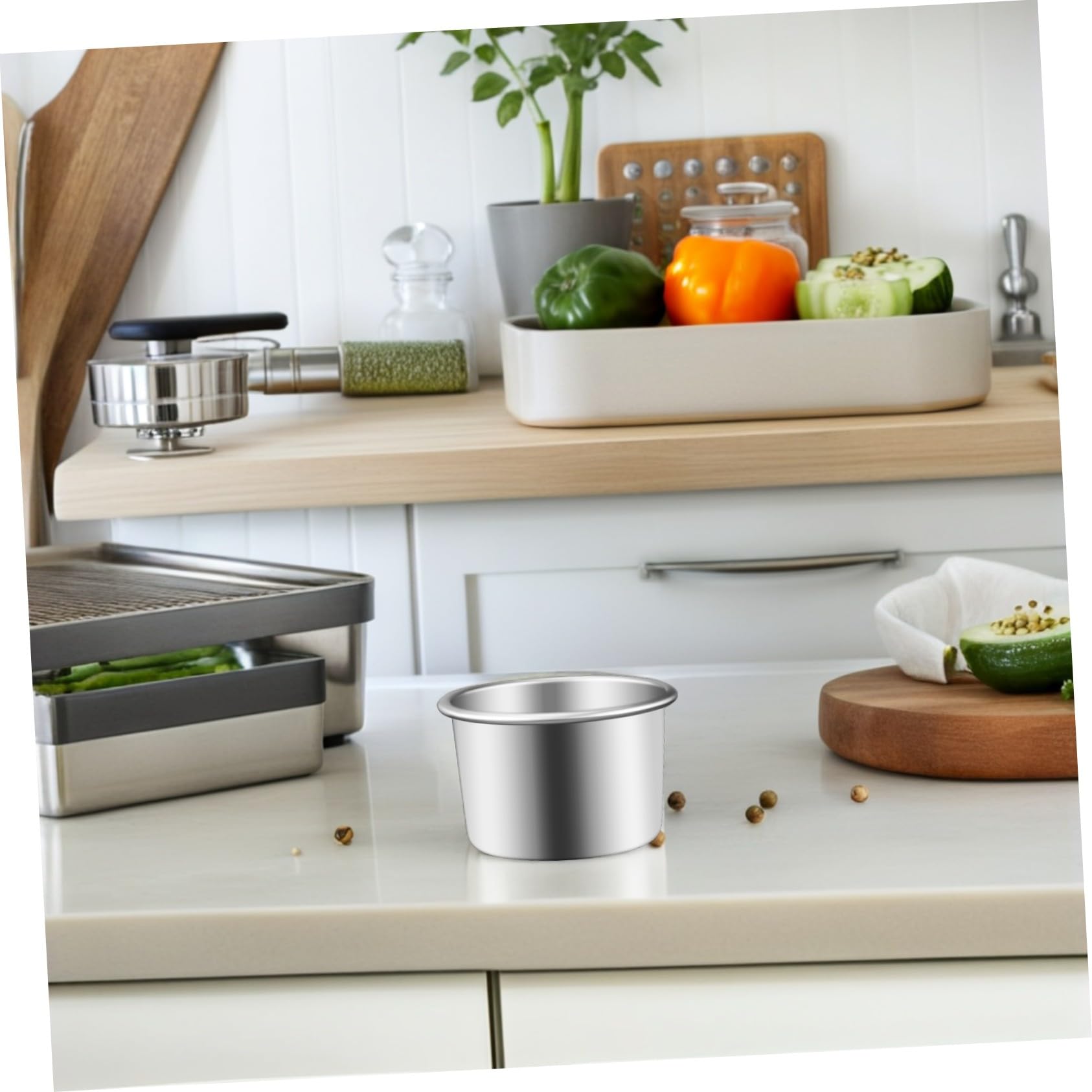 Toyvian Molde Redondo para Pastel con Fondo Desmontable 4 Piezas | Aleación de Aluminio, Color Plata, Calentamiento Rápido y Distribución Uniforme del Calor, Fácil Limpieza