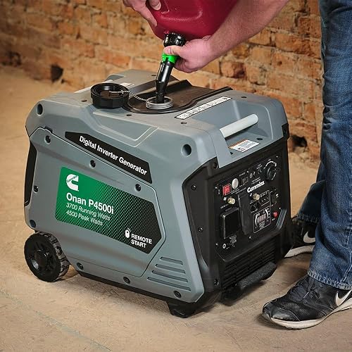 Miniatura 3 de Cummins Onan P4500I - Generador inversor portátil, inversor de corriente dual de 5 V puertos USB para carga móvil, alimentado a gas para uso