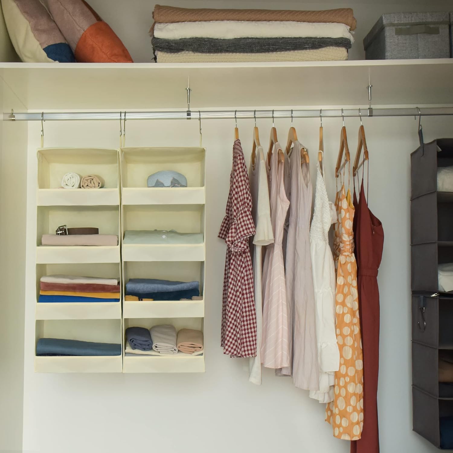 GRANNY SAYS Bundle of 2-Pack Toy Boxes & 2-Pack Hanging Closet Organizer