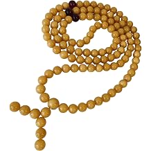 AMBERSTONE Buddhist Prayer Butterscotch Baltic Amber Mala Rosary Buddhist Mila Beads | Natural Amber Japa Mala for Meditation, Yoga | Buddhist Rosary for Mantra | Sacred Spiritual Gift