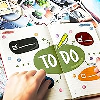 Vista 7 de Fainne Paquete de 21 hojas de calcomanías para planificador de fechas, puntos frustrados, fechas, fechas, cubiertas de fechas, día de la semana