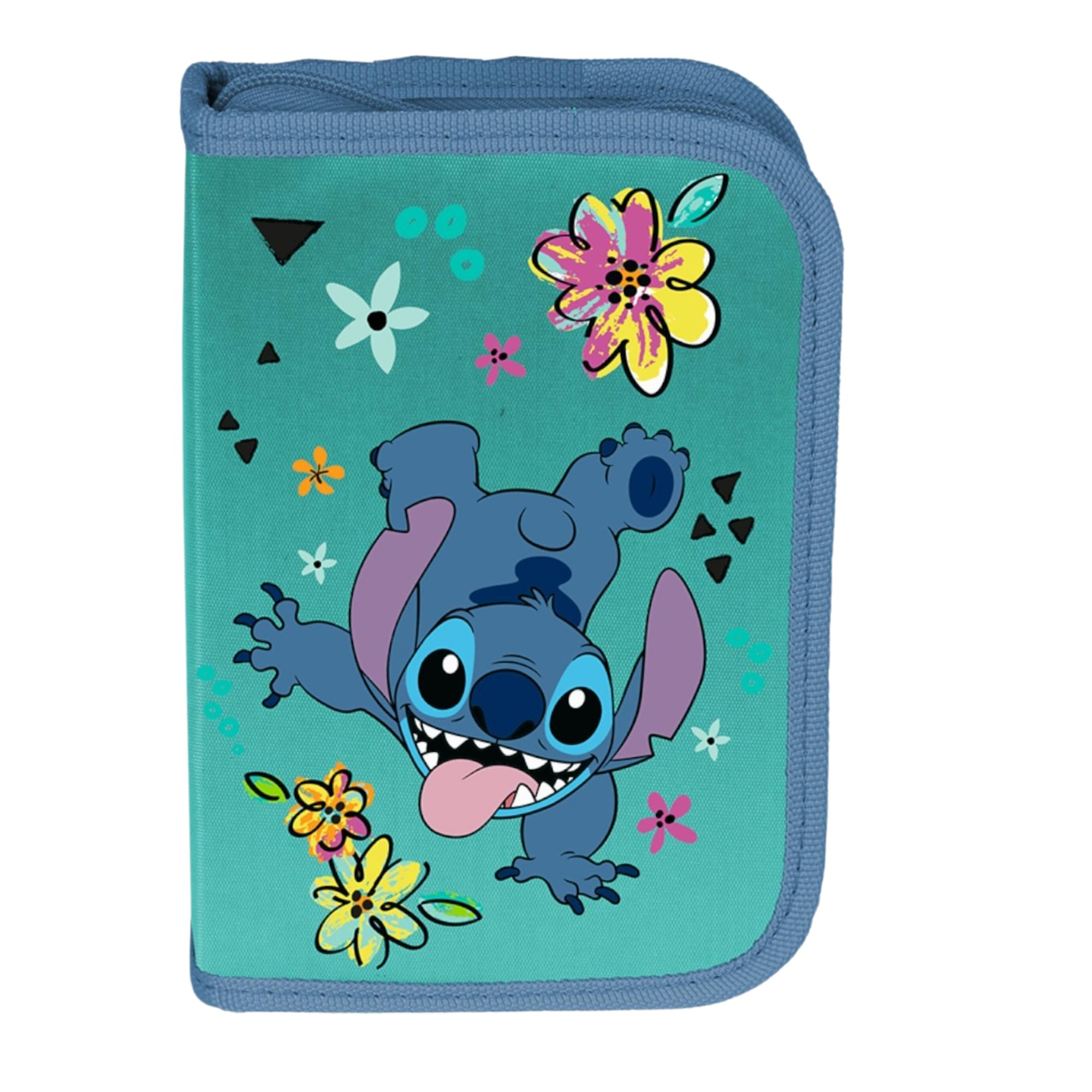 PASO- Schulranzen für Jungen und Mädchen, 3/5/7/14er-Set - Schul-Rucksack für Kinder mit Federmäppchen - Schuhbeutel - Stitch Motiv- 1-3 Klasse