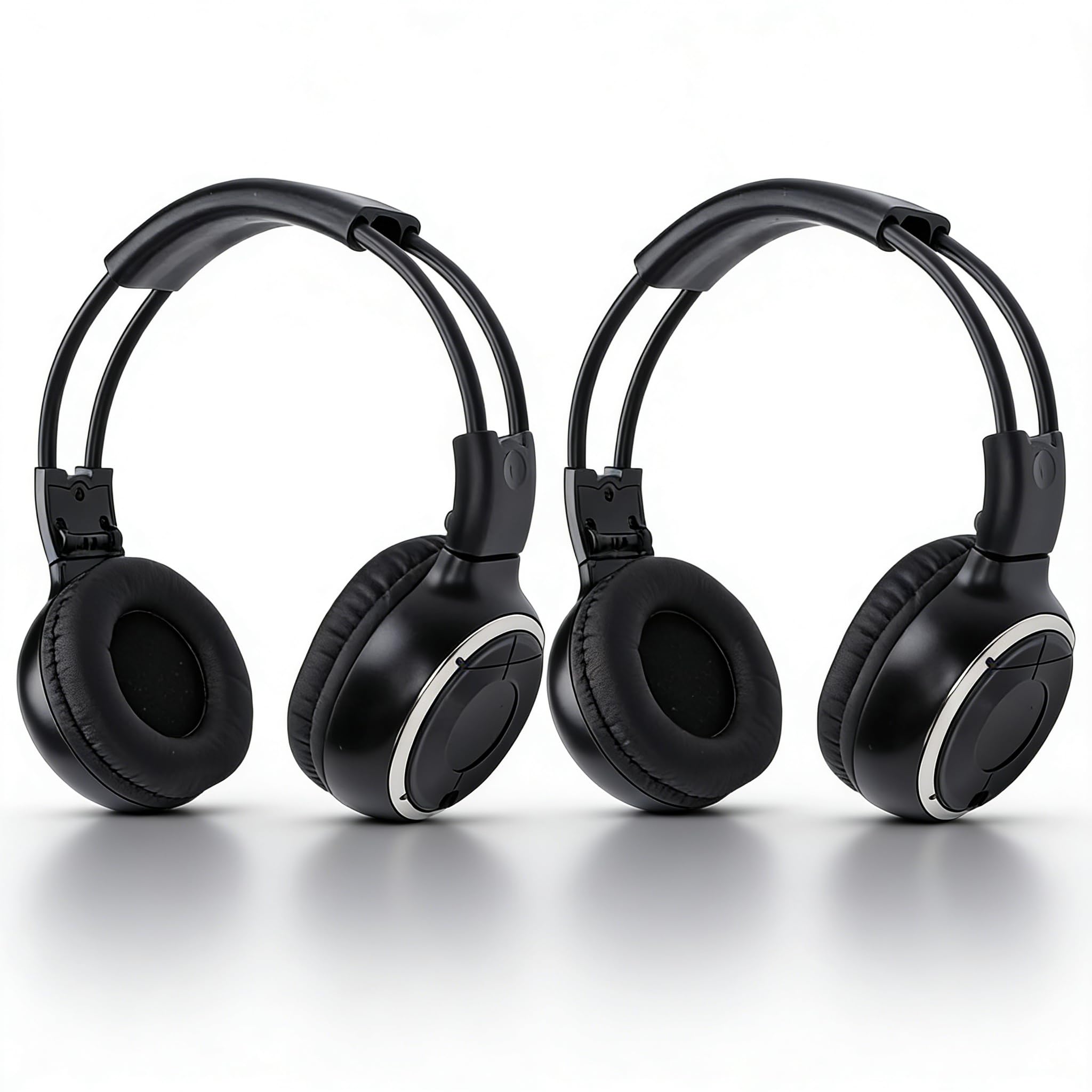 Sxhlseller Auriculares Inalámbricos para Coche, Paquete de 2 Auriculares Inalámbricos IR de 2 Canales para Niños con Interfaz AUX de 3,5 Mm para DVD de Coche sistem de Entretenimiento