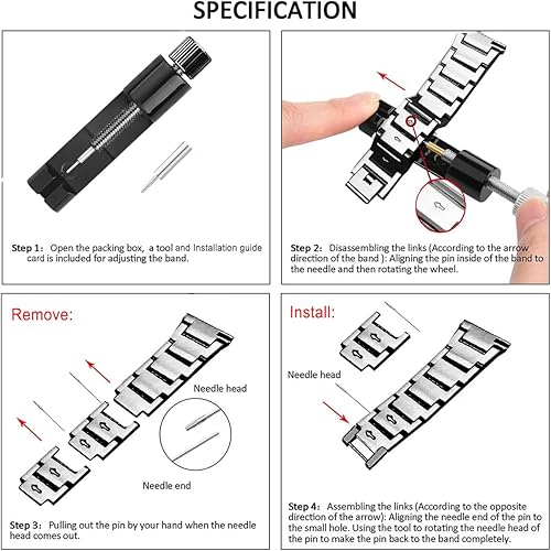 Miniatura 7 de Correas compatibles con Samsung Galaxy Watch 3 (1.61 pulgadas), pulsera de metal de acero inoxidable con diamantes de imitación de lujo de 0.787