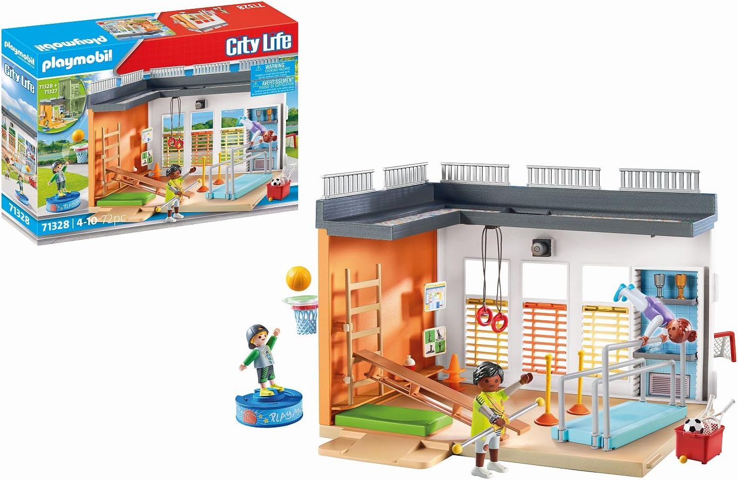 City Life 71328 Extension Gym with Basketball Hoop, Slalom Poles, Football Goal, Tennis Accessories and More, Toy for Children from 4 Years