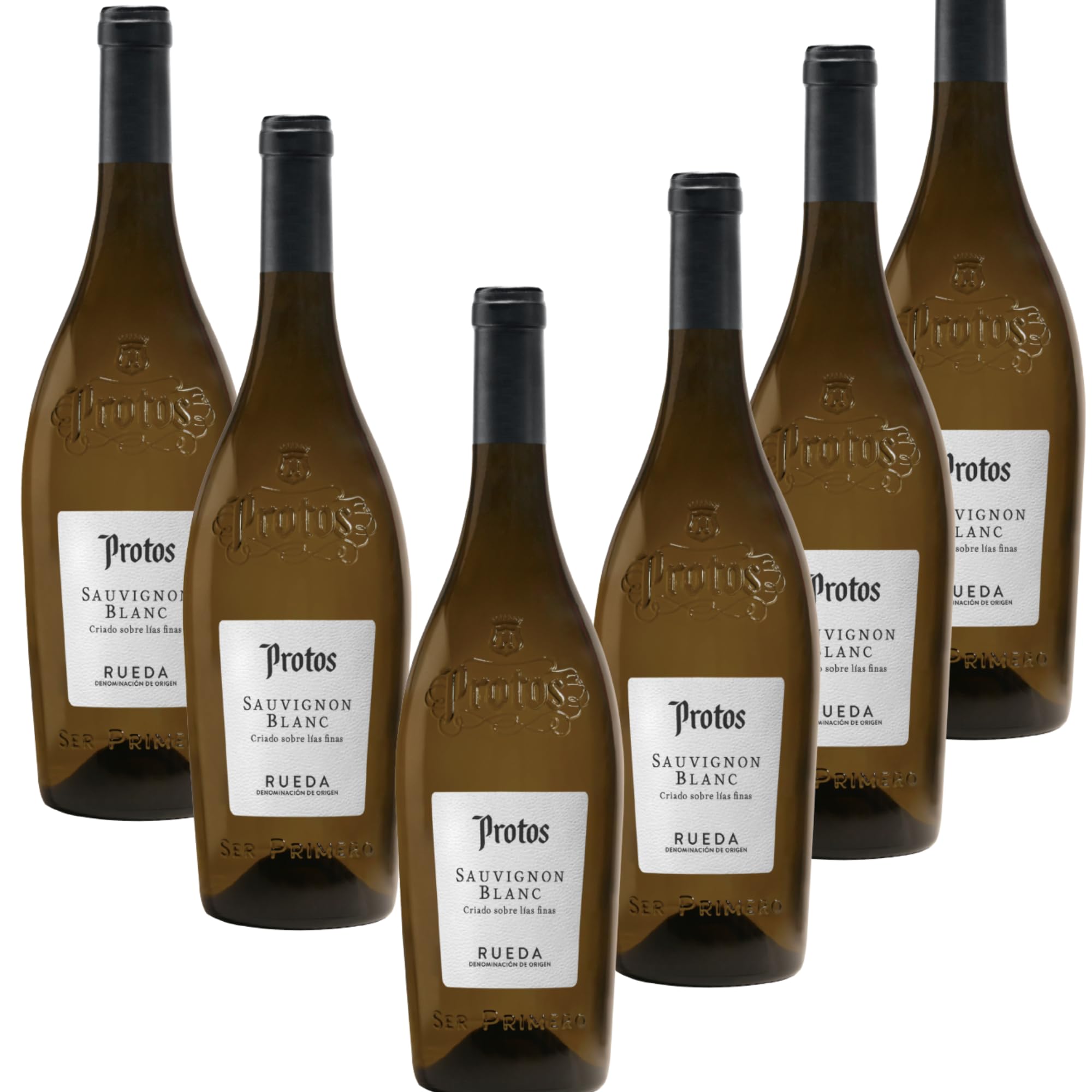 Protos - Pack 6 Vinos Blancos Sauvignon Blanc | 6 x 75 cl | D.O. Rueda | Aromas cítricos y herbáceos | Crianza sobre lías | Ahorro y disfrute