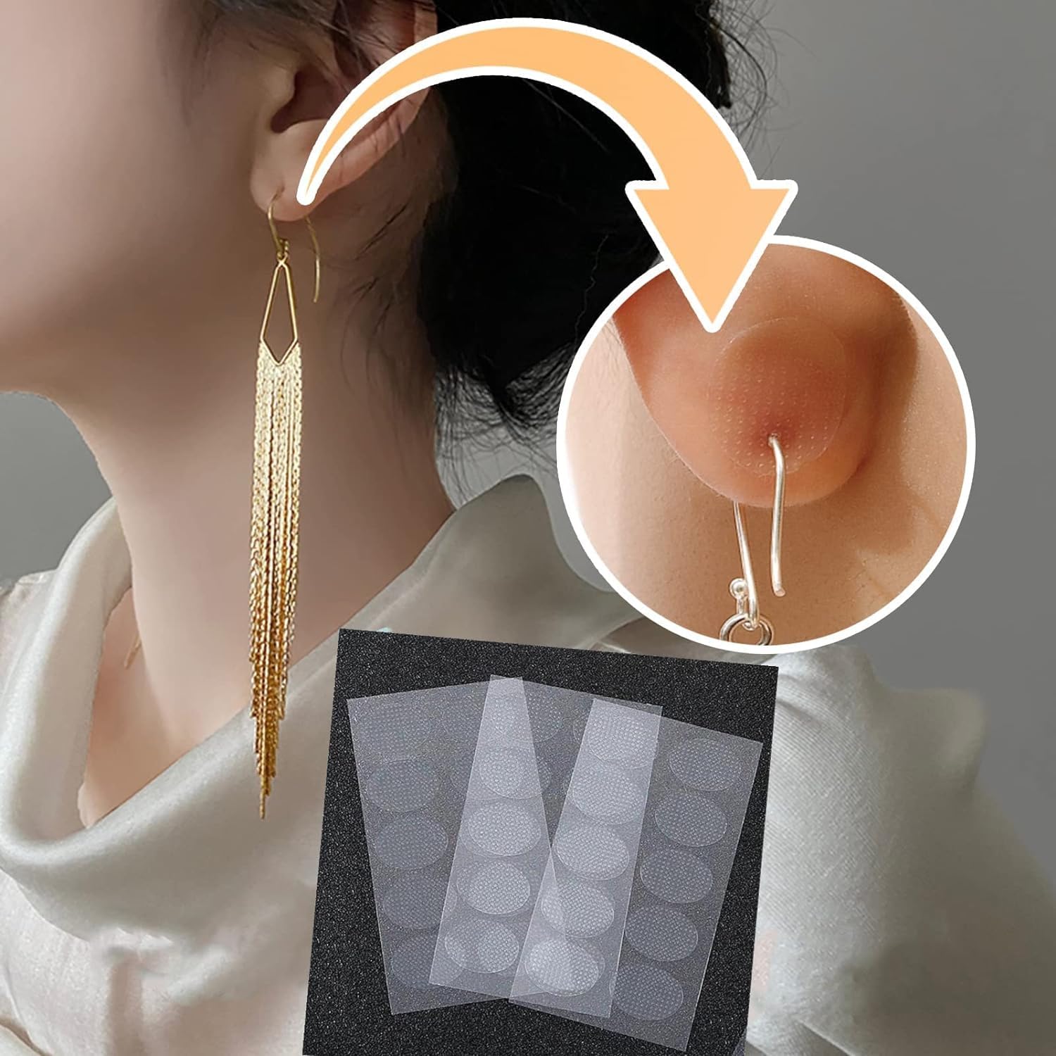 Moud Super Soft Ear Lobe Support For Earrings/ Earlobe Support Patches/Ear Support For Heavy Earrings/Earring Supporter For Heavy Earrings/ ear Lobe support Patches/ Ear Patches For Heavy Earrings/Ear Stickers For Heavy Earrings/Ear Lobe Support Patches For Heavy Earrings/Ear Lobe Support For Gold Earrings/Invisible Waterproof Fashion Ear Lobe Support For Earrings/Self Adhesive Oval Ear Lobe Tape Support Patches Stickers For Heavy Earrings/Ear Lobe Tape(Pack of 30)-image-17