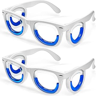 Hion 2 Pairs Kids Anti-Motion Sickness Smart Glasses (for 3-8 Year Olds) – Ultra-Light Portable Nausea Relief Liquid Glasses for Carsickness, Airsickness, Seasickness – Kids Travel/Cruise Essentials