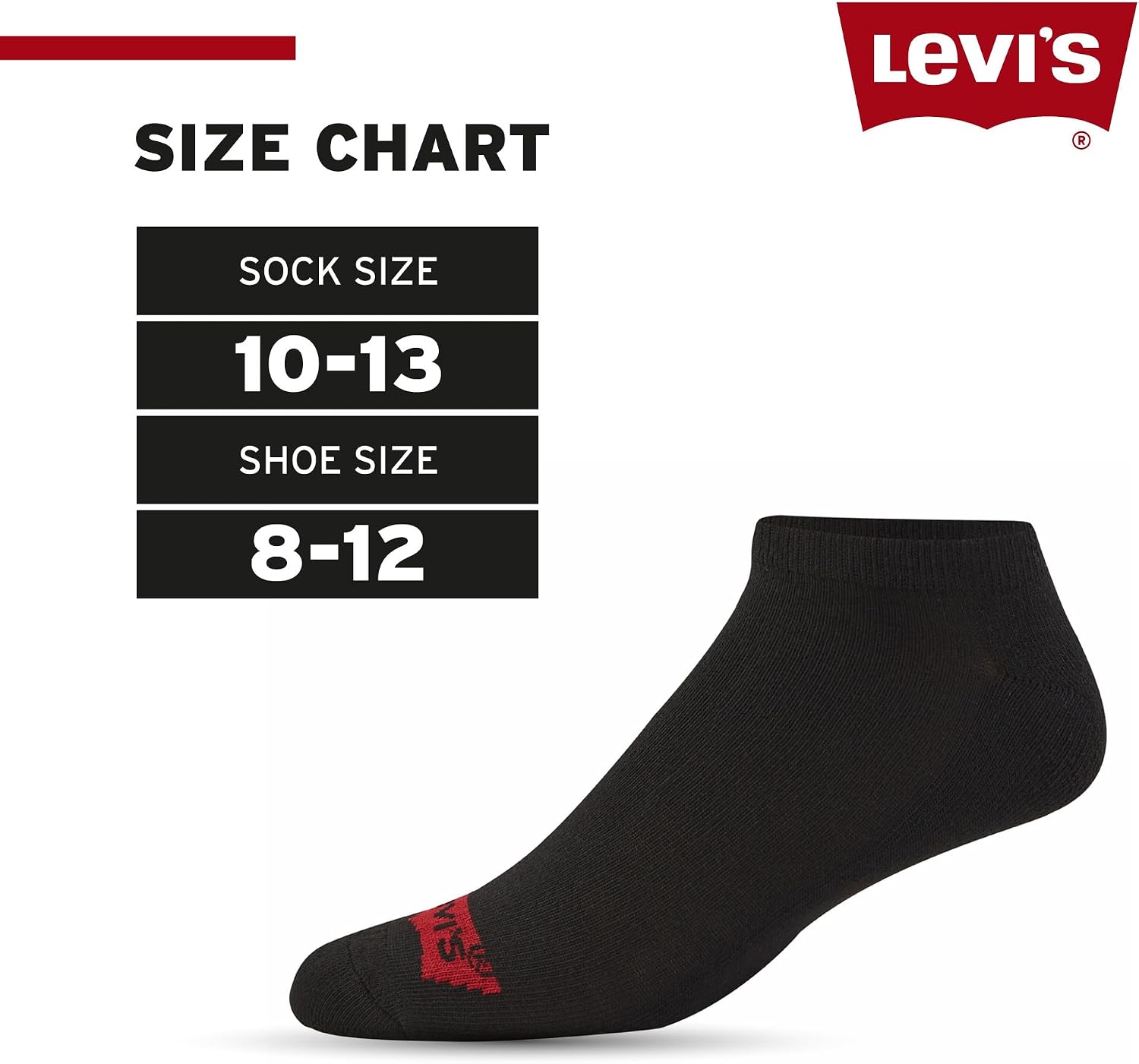 Levi's Mens Socks 8 Pairs Crew Low Cut No Show Ankle Socks for Men Premium Athletic Men's Shoe Size 8-12