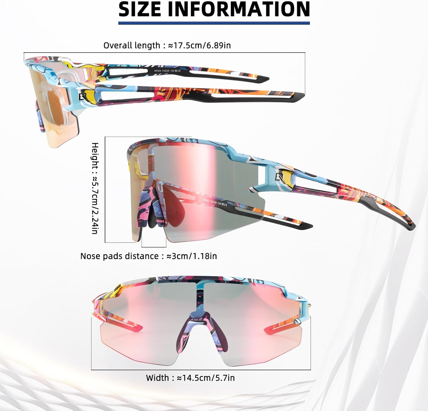 ROCKBROS Photochromic Sports Sunglasses for Men Women Cycling UV Protection - Image 3