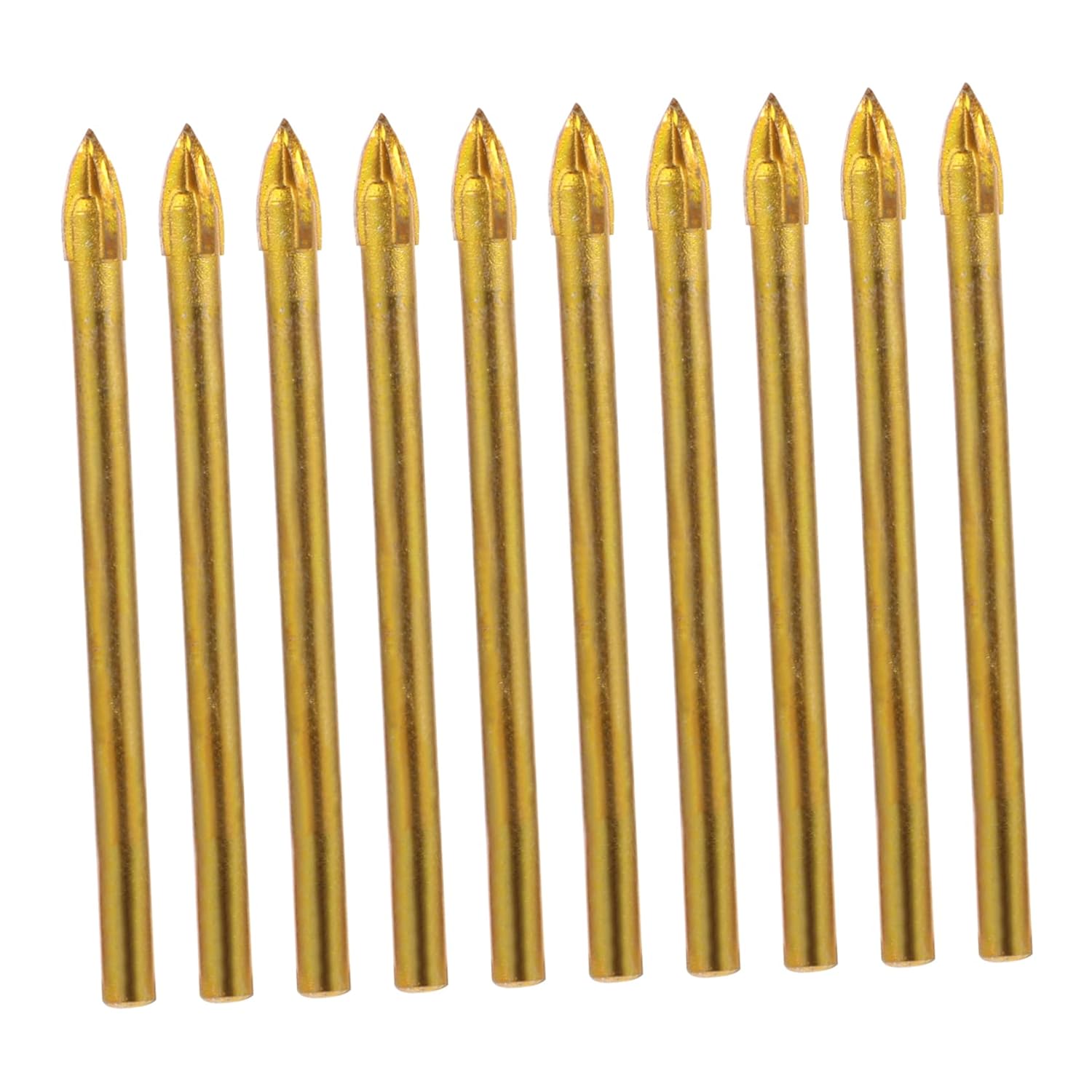 TEHAUX 3sets 10pcs Cross Head Drill Bit Carbide Hole Opener for Glass Tile Durable Hard Drilling Tool for Easy Hole Enlargement and 10pcs*3