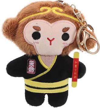Black Goku Monkey Plush Stuffed Doll Soft Monkey Toy for Boy Girl Adorable Decor for Garden