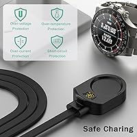 Vista 7 de Cable de carga USB-C para Garmin MARQ Gen 2 - Base de carga magnética de 3.3 pies/3.3 ft compatible con MARQ